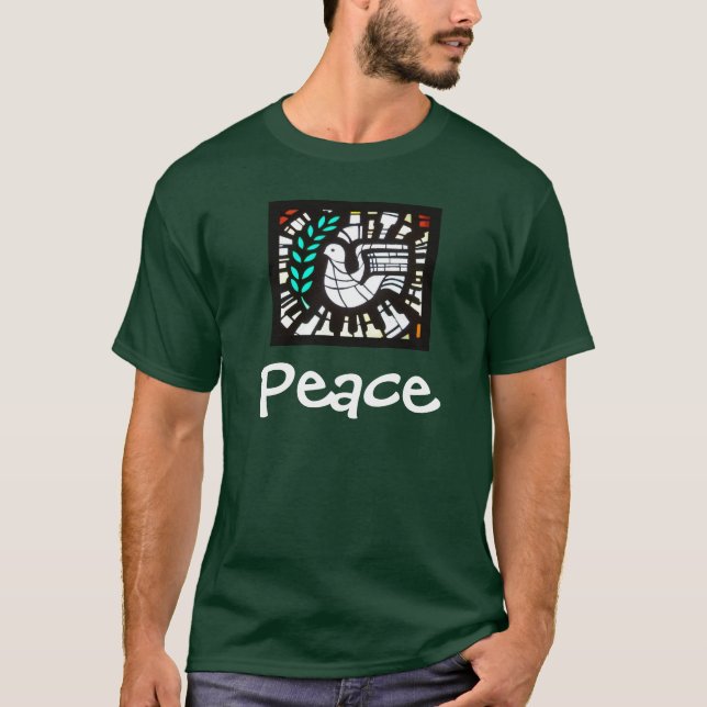Stained glass dove -- Peace T-Shirt (Front)