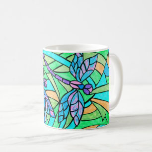 Stained Glass Dragonflies Mug