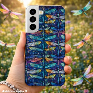 Stained Glass Dragonfly Design Samsung Galaxy Case