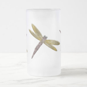Stained Glass Dragonfly Frosted Mug