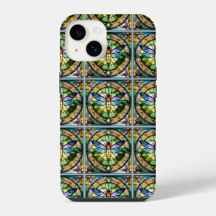 Stained Glass Dragonfly iPhone 14 Case