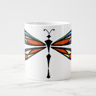 Stained Glass Dragonfly Jumbo Mug