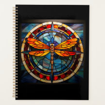 stained glass dragonfly planner