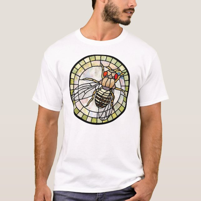 Stained glass drosophila (fruit fly) T-Shirt (Front)