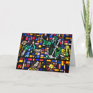 stained glass easter holiday card