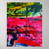 Stained Glass effect vibrant modern abstract art