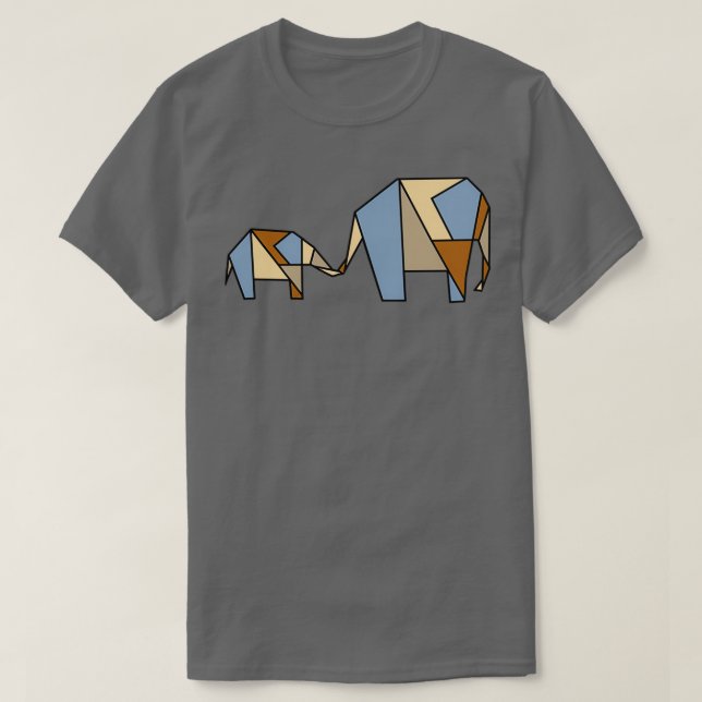 Stained Glass Elephant T-Shirt (Design Front)