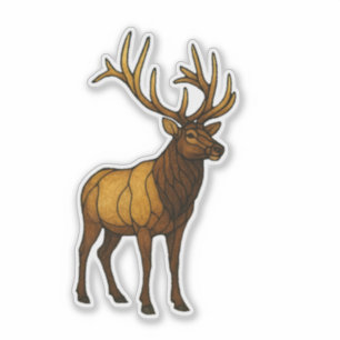 Stained Glass Elk