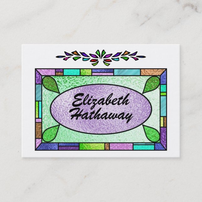 Stained Glass Enclosure / Business Card by SRF (Front)
