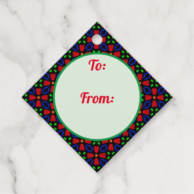 Stained Glass Favour Tags (Front)