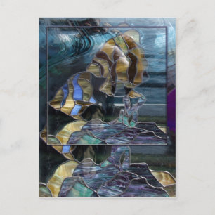 Stained Glass Fish Postcard