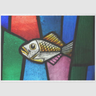 stained glass fish tissue paper