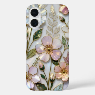 Stained Glass Floral iPhone Case Pastel Flowers