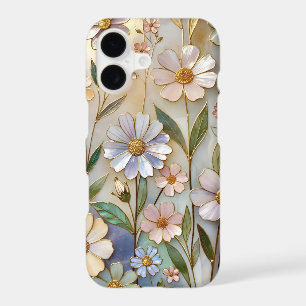 Stained Glass Floral iPhone Case Soft Pastel