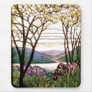 Stained Glass Floral Mousepad