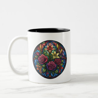 Stained Glass Floral Mug