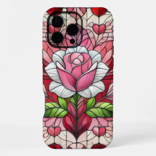 Stained glass floral Valentine's day iPhone 16 Pro Max Case