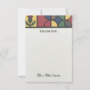 Stained Glass Floral Wedding Thank You Card