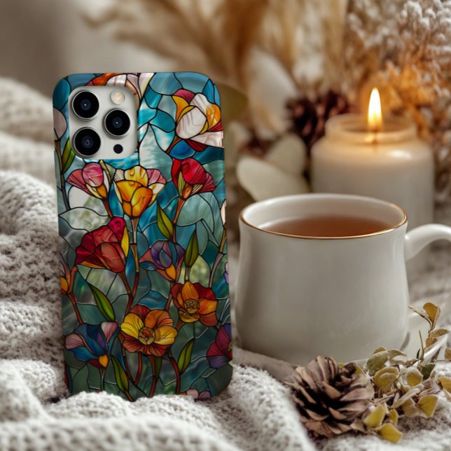 Stained Glass Flower Design iPhone Case (Creator Uploaded)