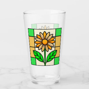 Stained Glass Flower Glass Cup