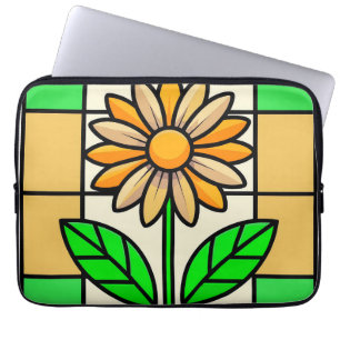 Stained Glass Flower Laptop Sleeve