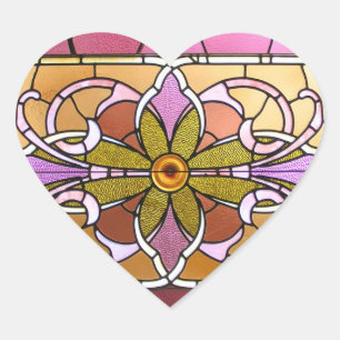 Stained Glass Flower Stickers