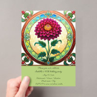 Stained Glass Flowers Birthday Party