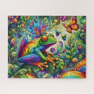 Stained Glass Frog Puzzle