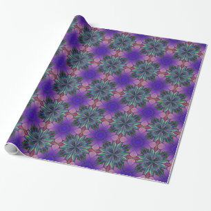 Stained Glass Gardenia Wrapping Paper