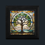 Stained Glass Gift Box<br><div class="desc">An elegant and beautiful stained glass image that will look perfect everywhere.</div>