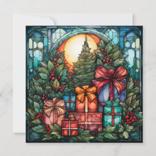 Stained Glass Gifts Christmas Greeting Card