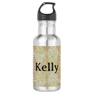 Stained Glass Gold Diamond Pattern 532 Ml Water Bottle