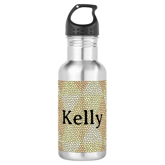 Stained Glass Gold Diamond Pattern 532 Ml Water Bottle (Front)