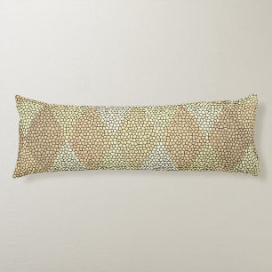 Stained Glass Gold Diamond Pattern Body Cushion