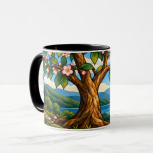 Stained Glass Grapevine Heart Landscape Mug