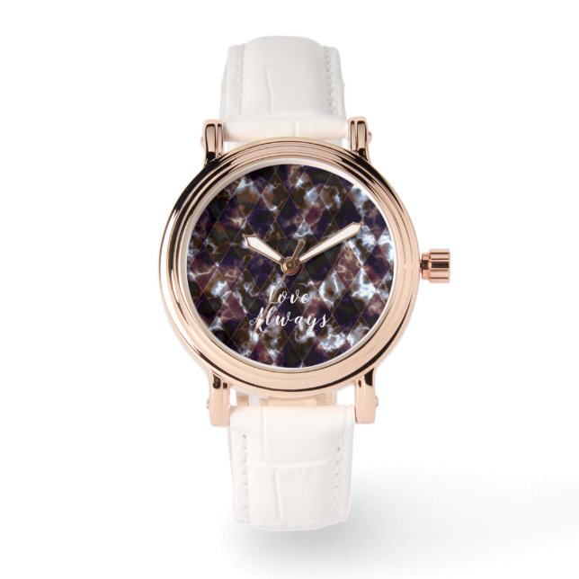 Stained Glass Grey Brown Watch (Front)