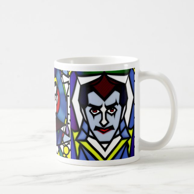 Stained Glass Halloween Dracula Mug (Right)