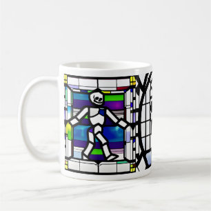 Stained Glass Halloween Skeleton Mug