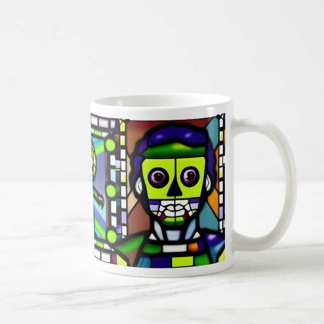 Stained Glass Halloween Zombie Mug (Right)