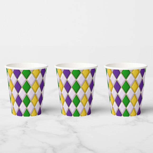 Stained Glass Harlequin Paper Cups (Multi)