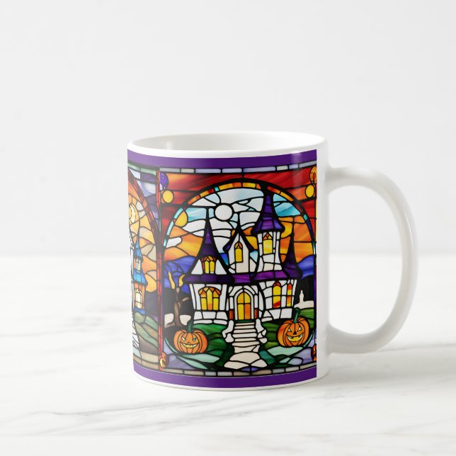 Stained Glass Haunted House Mug (Right)