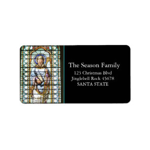 Stained glass Holiday Address Label