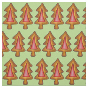 Stained Glass Holiday Christmas Tree Cookie Fabric