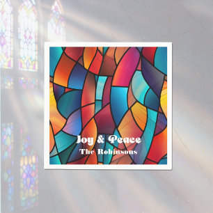 Stained Glass Holiday Party Napkin