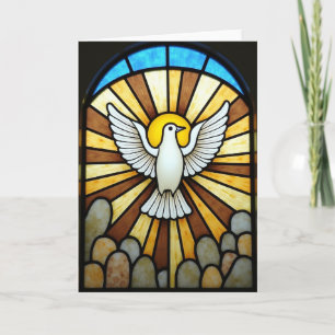 Stained Glass Holy Spirit Dove Card