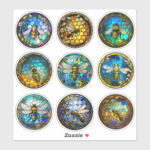 Stained Glass Honey Bees