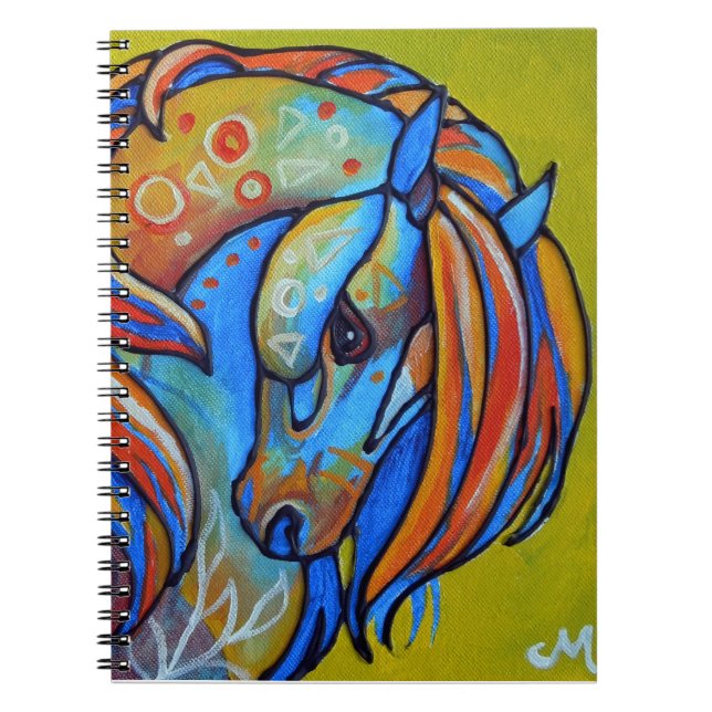 Stained Glass Horse 1 Notebook (Front)