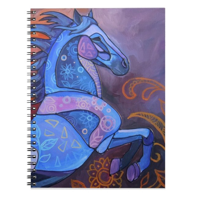 Stained Glass Horse 2 Notebook (Front)
