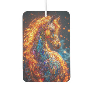 Stained Glass Horse Design Car Air Freshener