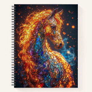 Stained Glass Horse Design Notebook